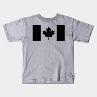 Canada Flag - Black Kids T-Shirt